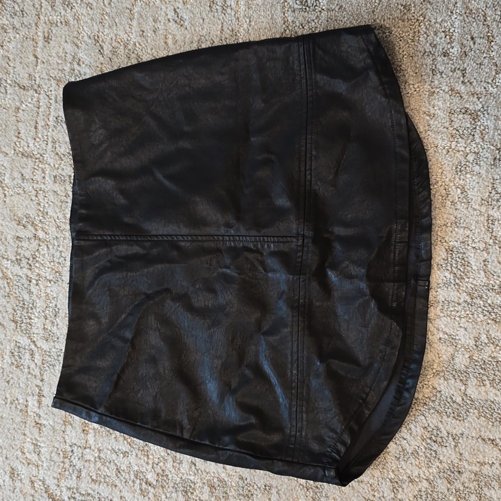 Lumiere Faux Leather Mini Skirt